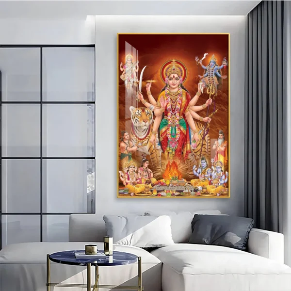 Devi Durga Virtual Wall Art – Divine Prosperity for Your Digital Home - Image 4