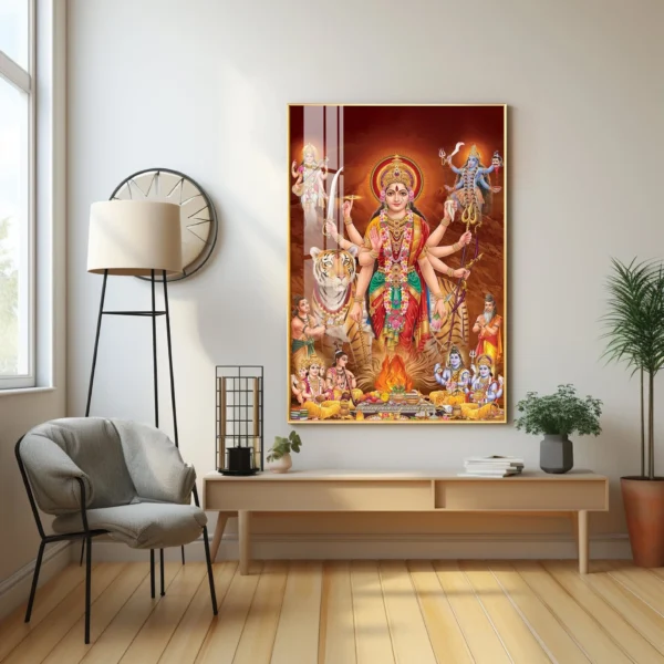 Devi Durga Virtual Wall Art – Divine Prosperity for Your Digital Home - Image 3