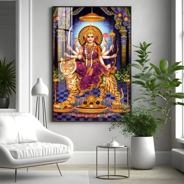 Devi Maa Durga Virtual Wall Art – Divine Prosperity for Your Digital Home - Image 4