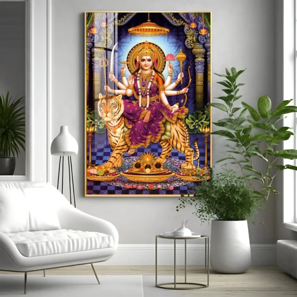 Devi Maa Durga Virtual Wall Art – Divine Prosperity for Your Digital Home - Image 3