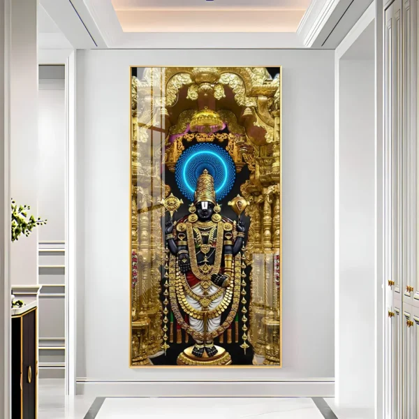 Divine Lord Vishnu Digital Wall Frame – Spiritual Elegance for Your Digital Home - Image 6