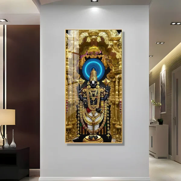 Divine Lord Vishnu Digital Wall Frame – Spiritual Elegance for Your Digital Home - Image 4