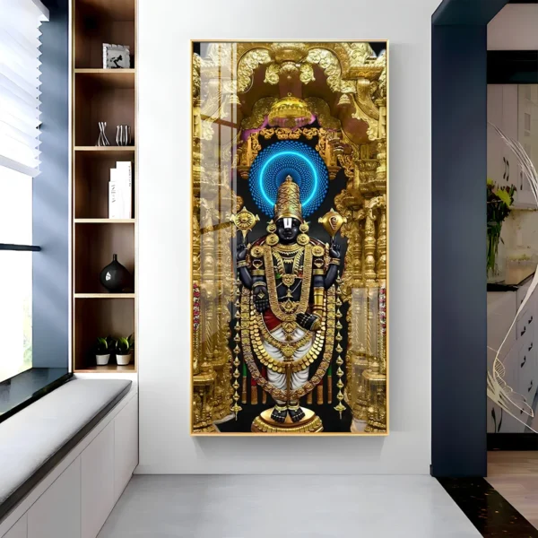 Divine Lord Vishnu Digital Wall Frame – Spiritual Elegance for Your Digital Home - Image 3