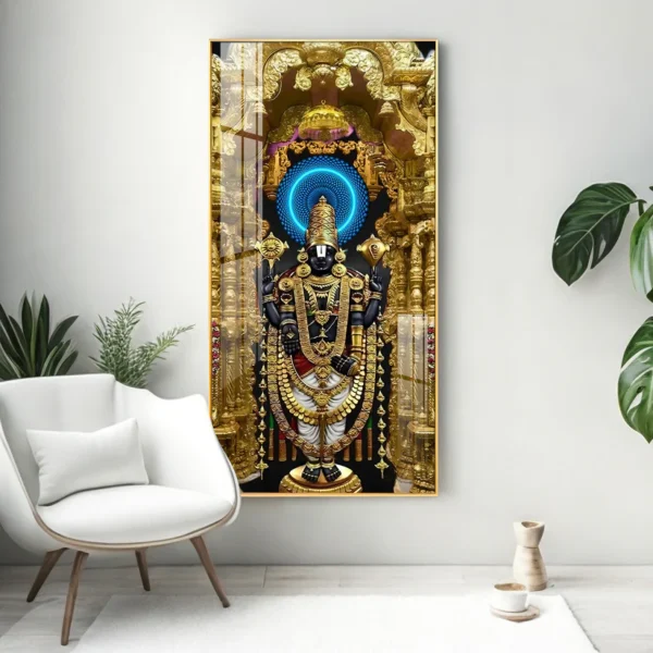 Divine Lord Vishnu Digital Wall Frame – Spiritual Elegance for Your Digital Home - Image 2