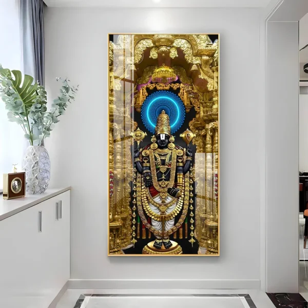 Divine Lord Vishnu Digital Wall Frame – Spiritual Elegance for Your Digital Home