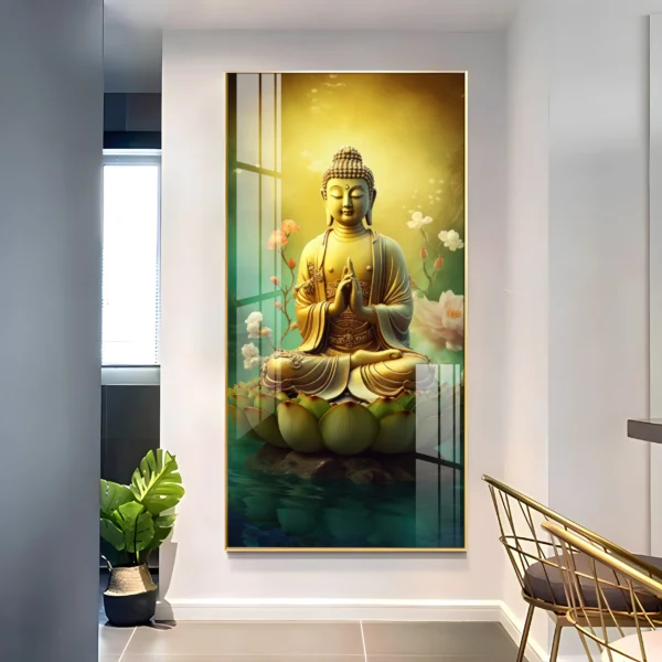 Golden Buddha Virtual Wall Art – Divine Prosperity for Your Digital Home - Image 4