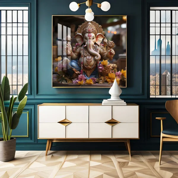 Karya Siddh Ganesh Digital Wall Art – Divine Prosperity for Your Digital Home - Image 2