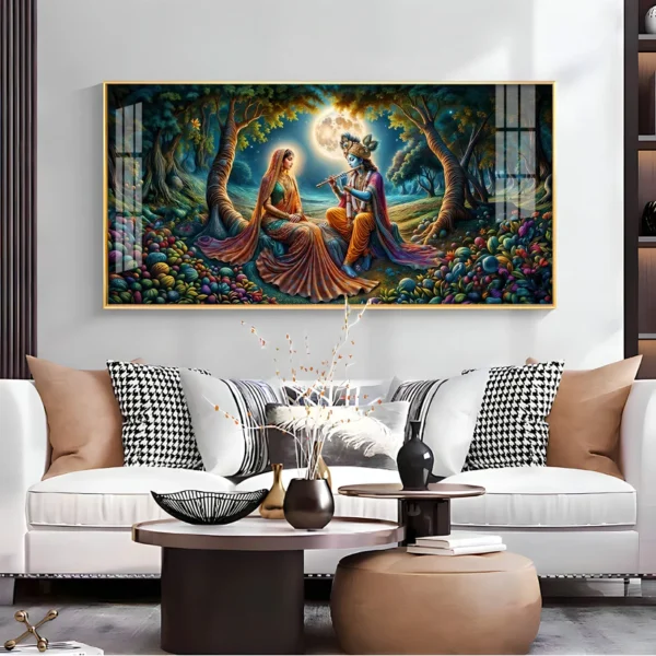 Krishna Radha Virtual Wall Frame – Divine Prosperity for Your Digital Home - Image 2