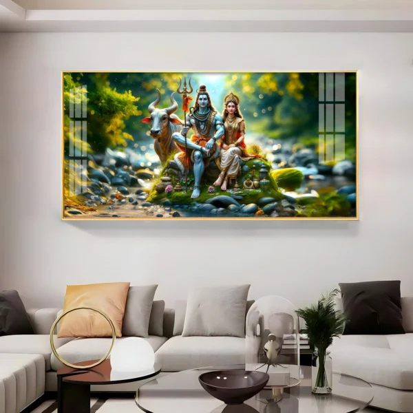 Lord Shiva and Shakti Digital Wall Art