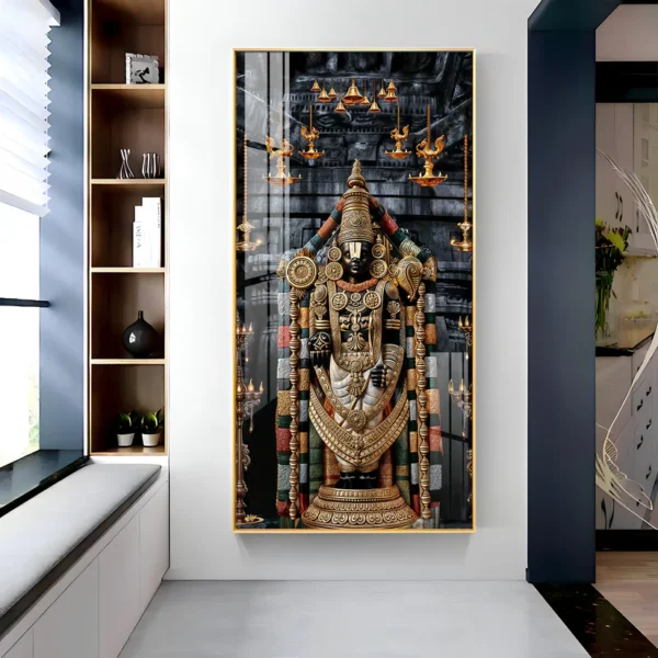 Lord Tirupati Balaji Digital Wall Frame – Divine Prosperity for Your Digital Home - Image 2