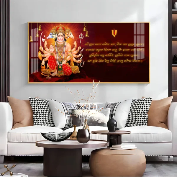 Panchmukhi Hanumanji Virtual Wall Frame – Divine Prosperity for Your Digital Home - Image 5