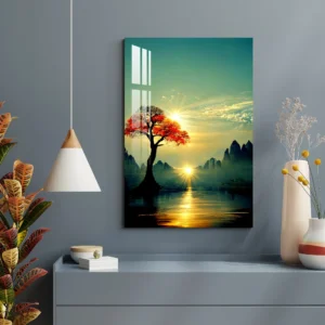 Serene Morning Glow Virtual Wall Art