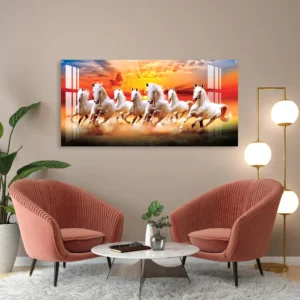 Seven Running Horses Virtual Wall Art