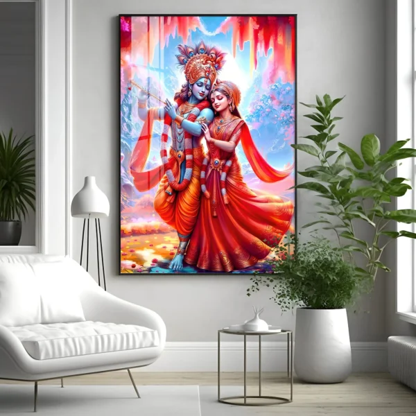Shri Radha Krishna Virtual Wall Art – Divine Prosperity for Your Digital Home - Image 2